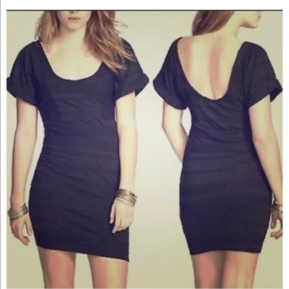Free People black scoop neck dress